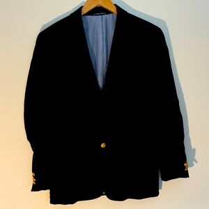 ✅ TOMMY HILFIGER 100% Wool Classic Vintage Blazer Sportscoat Suit Jacket -Navy